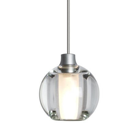 Besa Lighting Boca 5 Cord Pendant, Clear, Satin Nickel Finish, 1x3W LED 1XT-BOCA5CL-LED-SN